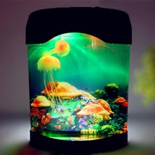 LED Creative Simulation Jellyfish Aquarium Night Light Home Decoration Children's Room Table Lamp Gift USB / Battery Powered 2024 - buy cheap