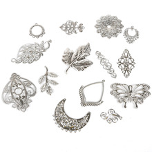 Silver Color Filigree Flower Wraps Connectors For Jewelry Making Findings DIY Charm Pendant 2024 - buy cheap