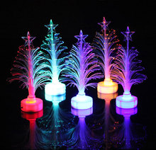 JXSFLYE Colorful LED Fiber Optic Night light Decoration Light Lamp Mini Christmas Tree 2019 Christmas Tree Light 2024 - buy cheap