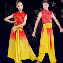 Chinese Drum Wear Folk Dance Costumes Male/Female Fan Yangko Dance Modern Dance Special Stage Performance Costumes 2024 - buy cheap