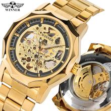 Business Automatic Mechanical Watches for Men Stainless Steel Gold Band Mechanical Watch for Teenagers Skeleton Watch for Man 2024 - buy cheap