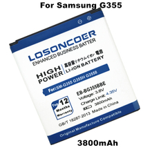 Losoncoer-bateria para samsung galaxy core 2 g355, bateria de 3800mah para samsung galaxy core 2 g355h drive g3558 g3589 w g3586v g3556d g3588v 2024 - compre barato