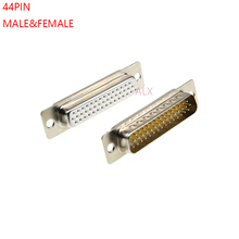 1PCS 3U Gold Plated Solid Pin HDD44 DB44 3 ROW MALE FEMALE CONNECTOR Solder Type D-Sub 44pin Adapter 44P 2024 - buy cheap