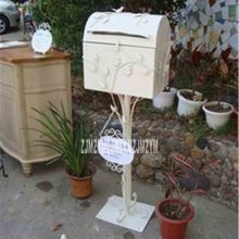 Caixa de papelão europeia áreas externas casa campo casa de ferro caixa de correio portátil estilo pós-caixa de correio à prova de chuva jardim 2024 - compre barato