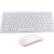 2.4G Teclado Sem Fio + Mouse sem fio + Receptor USB com teclado Film Kit Ultra-Fino para o desktop Laptop 2024 - compre barato