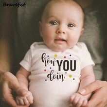 Summer Baby Boys Girls Bodysuits 0-24Months Kids Jumpsuits Summer Children Boys Girls Clothes How You Doin Letters Print Onesie 2024 - buy cheap