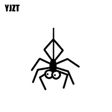 YJZT-calcomanía de vinilo Original para coche, pegatina de araña de insectos interesante, 11,2 CM x 14,1 CM, C19-0723 negro/plateado 2024 - compra barato