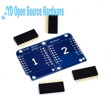 Wemos D1 Mini Double Socket Dual Base Shield D1 Mini NodeMCU ESP8266 Development Base Board 3.3V 2024 - buy cheap
