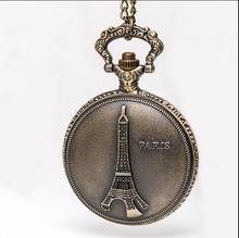 Reloj moderno de cuarzo con diseño de Torre Eiffel, pulsera de bolsillo con diseño antiguo de bronce, a la moda, para regalo 2024 - compra barato
