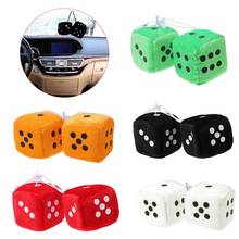 1 Pair Fuzzy Dice Dots Rear View Mirror Hanger Decoration Car Styling Accessorie 2024 - buy cheap