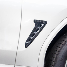 Para BMW X3 G01 X4 G02 2018 2019 ABS Cromo/fibra de carbono de coche ala izquierda y derecha lado placa del guardabarros emblema adhesivo recorte cubierta 2 uds 2024 - compra barato