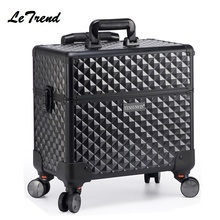 Multi-function Professional Mackup Rolling Luggage Spinner Cosmetic Case Trolley Carry On Suitcases Wheel Cabin Travel Bag 2024 - compre barato