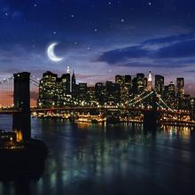 Pano de fundo fotográfico nova york, cenário da cidade, lua crescente, fotografia para computador 2024 - compre barato