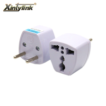 xintylink 2pcs 110v 220v  two round pin plug power socket adapter plugs use in the Europe Russia France Spain 2024 - buy cheap