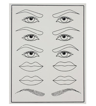 5pcs tattoo practice skin fake rubber skin cosmetic  manual permanent makeup eyelier eyebrow lips 20*15cm 2024 - buy cheap