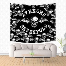 Avenged Sevenfold A7X Padrão Decorativa Tapeçaria Tapeçaria Tapete Porta de Saída Da Cama Cortina De Têxteis 2024 - compre barato