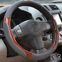 Cubierta del volante del coche accesorios interiores del coche de la cubierta del volante de 38 cm gris 3 colores 2024 - compra barato