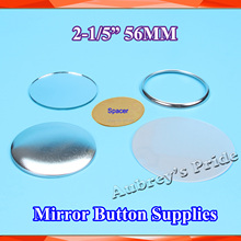 2-1/5" 56mm 100 Sets Mirror Badge Button Supply Materials for NEW Professional Badge Button Maker 2024 - buy cheap