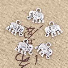 15pcs Charms Double Sided Elephant 13x12mm Antique Making Pendant fit,Vintage Tibetan Bronze Silver color,DIY Handmade Jewelry 2024 - buy cheap