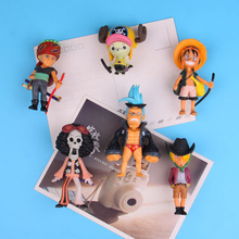 Stereoscopic One Piece series fridge magnet stickers 6 pieces /set 3D fridge magnet stickers Message post Whiteboard sticker 2024 - buy cheap