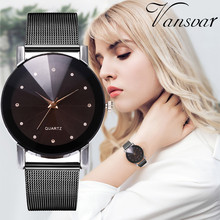 Vansvar Watch women famous brand Casual Quartz Stainless Steel Band Newv Strap Watch Analog Wrist Watches montres femme #N03 2024 - buy cheap