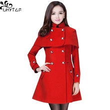 Uhytgf casacos longos femininos de lã, plus size, moda coreana, elegantes, para inverno 2021, alta qualidade 382 2024 - compre barato