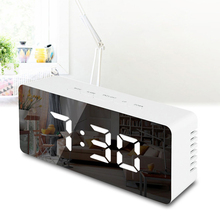 Hot Digital LED Alarm Clock Desktop Digital Table Clock Study Bedside Living Room Electronic Alarm Clock USB Despertador Plastic 2024 - buy cheap