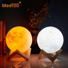 Dropship 3D Print Moon Lamp Light Color Change Touch USB LED Night Light Novelty Luminaria for Baby Kids Christmas Home Decor 2024 - buy cheap