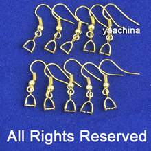 Fast Shipping Wholesale 100PCS Beads  Yellow Gold Filled Making Jewelry Findings Pinch Bail Hook Earring Earwire 2024 - buy cheap