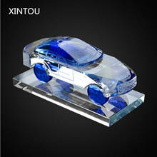 XINTOU Crystal Glass Car Model figurine Paperweight Mini Feng shui Home Decor figurines miniatures craft Desktop Decoration 2024 - buy cheap