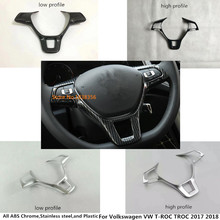 Car Sticker Cover Steering Wheel Kit Trim Lamp Frame Panel Lamp Part Hood 1pcs For Volkswagen VW T-ROC TROC 2017 2018 2019 2020 2024 - buy cheap