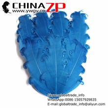 CHINAZP Factory 50pcs/lot Beautiful Dyed Turquoise Curly Nagorie Goose Feather Pads for Hair Accessories headwear 2024 - buy cheap