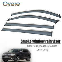 Overe novo 1 conjunto janela de fumaça chuva viseira para volkswagen vw teramont 2017 2018 estilo ventilação sun defletores guarda abs acessórios 2024 - compre barato