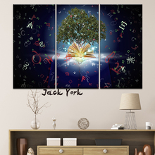 Canvas Painting Creative Arts books and tree 3 Pieces Wall Art Painting Modular Wallpapers Poster Print living room Home Decor 2024 - buy cheap