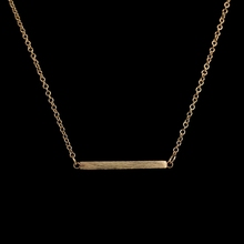 Minimalist Simple Stick Bar Pendant Necklace Simple Gold Color Chain Link Necklace for Women Girls Collares 2024 - buy cheap
