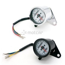 Vintage white LED CAFE RACER Universal 0 - 160 KM/H Motorcycle Odometer Speedometer Gauge Miles Speed meter 2024 - buy cheap