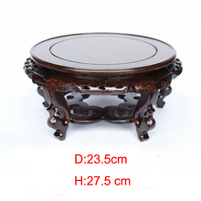 Solid wood household act the role ofing is tasted several black catalpa wood handicraft furnishing articles vase flowerpot base 2024 - buy cheap