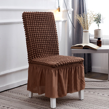 Fundas de tela escocesa con falda cubierta elástica para silla, fundas extraíbles para silla de comedor, de alta calidad, para asiento de banquete de Hotel 2024 - compra barato