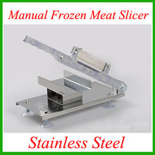 Rebanadora de carne congelada manual de acero inoxidable, máquina de corte de rollos de cordero con mango, envío gratis 2023 - compra barato