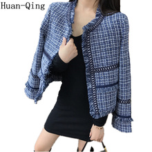 Plaid tweed jacket for women 2024 - compre barato