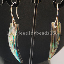Free Shipping Women Fashion Jewelry New Zealand Blue Abalone Shell Art Dangle Earrings 1 pair C3215 2024 - buy cheap