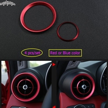 4 pcs 2 Colors Car Front Air Outlet Decoration Ring Frame Sticker Sport Car styling For Alfa Romeo Giulia 2017 2018 accessories 2024 - buy cheap