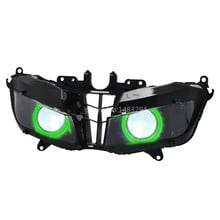 Motorbike HID Projector Green Angel Eyes Headlight Assembled For Honda CBR600RR CBR 600RR 600 RR 2013-2018 2024 - buy cheap