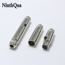 1pair Mini XLR 4 Pin Male Plug + Female jack Small Metal XLR 4P Audio Socket Microphone Connector MIC Adapter for OD5mm Cable 2024 - buy cheap