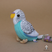 Имитационные птицы волнистые плюшевые игрушки Голубой супер кавайный попугай кукла детские игрушки подарок 2024 - купить недорого