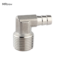Stainless Steel 304 1/2" MPT X 3/8" Barb Elbow, Homebrew Hardware, Pump fitting 2024 - buy cheap