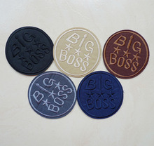1 Pcs 3D Big Boss Embroidered Iron On Patches For Clothes Jacket Bags Finger Appliques Badges Stripe Sticker Dress Accessories 2024 - buy cheap