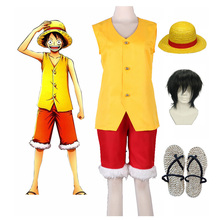 Disfraz de Anime de mono D Luffy, amarillo, para Cosplay 2024 - compra barato