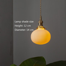 Lámpara colgante de cobre ligero para interiores, luz LED Vintage para Loft, hecha a mano, de cerámica, para decoración del hogar 2024 - compra barato