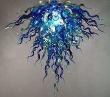 Free Shipping 100% Hand Blown Artistic Lamp Blown Glass Chandelier For House 2024 - buy cheap